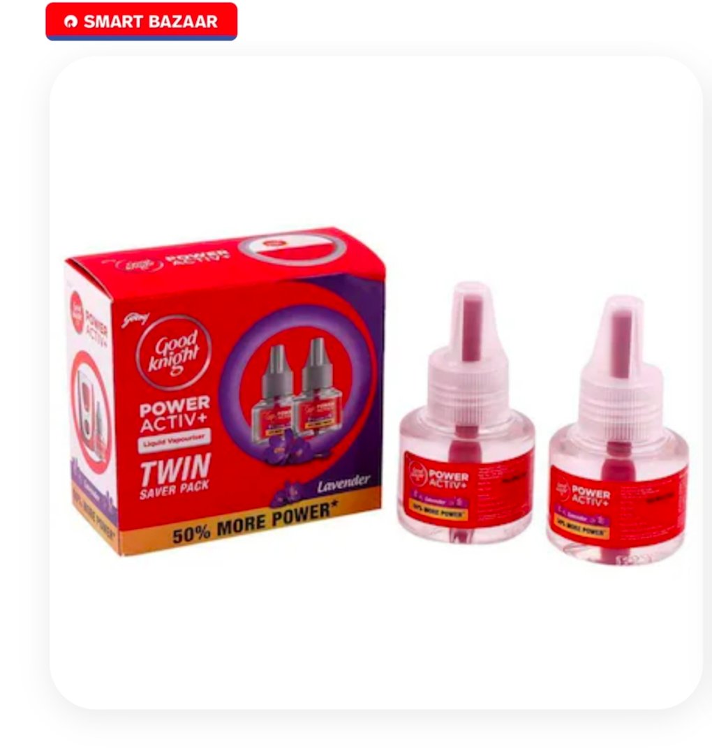 Good Knight Power Activ+ Lavender Mosquito Repellent Refill 45 ml (Pack of 2)