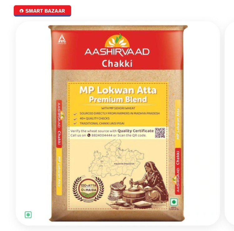 Aashirvaad Chakki MP Lokwan Premium Blend Atta