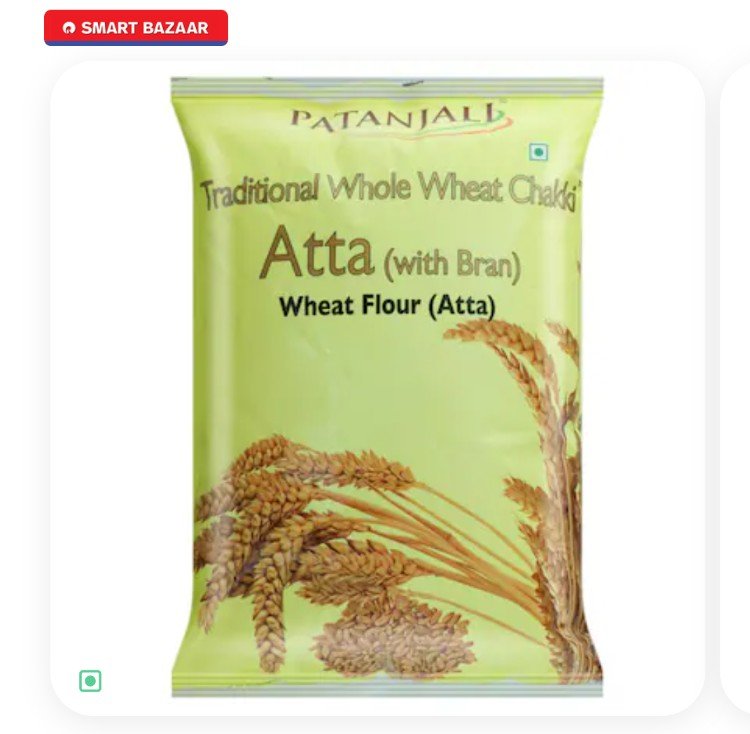 Patanjali Whole Wheat Atta with Bran